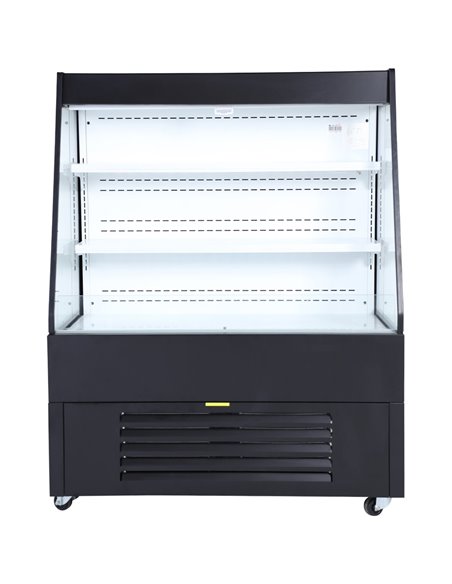 Multi Deck Refrigerator 400 litres with Night Curtain Black 1200x700x1540mm | Stalwart DA-LG1400M2W