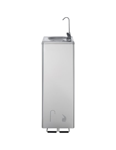 Commercial Stainless Steel Drinking Water Fountain with Foot Pedal Control, Drinking Tap &amp Bottle Tap | Stalwart DA-YL600C2P