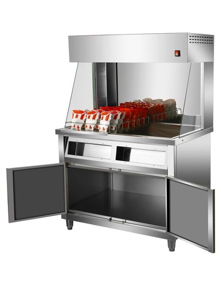 Chips Scuttle/Dump Bagging &amp Warming Station | Stalwart DA-HCW833