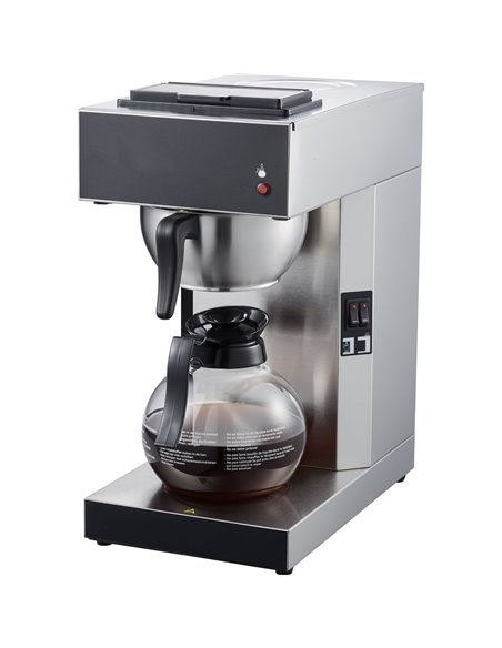 Commercial Filter Coffee Maker Manual fill 1 glass jug 2 hotplates | Stalwart DA-RBG2086