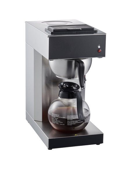 Commercial Filter Coffee Maker Manual fill 1 glass jug 2 hotplates | Stalwart DA-RBG2086