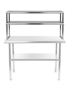 Double Tier Overshelf Stainless steel 1800x300x800mm | Stalwart DA-DOS300X1800 2