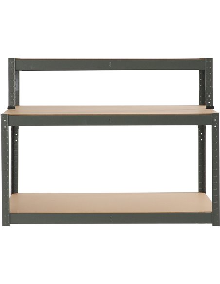Commercial Grey Heavy Duty Garage Work Bench 3 Shelves 795kg Loading Capacity 1200x600/245x1200mm | Stalwart DA-SP1260245C
