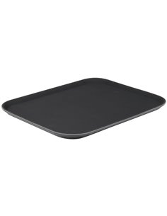 Non-Skid Serving Tray Polypropylene Rectangular 18&quotx26&quot Black | Stalwart DA-PPTRAY1826 2