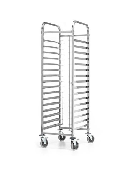 Rack/Tray/Pan Trolley Stainless steel Bakery 600x400mm 15 tier 470x620x1700mm | Stalwart DA-19037