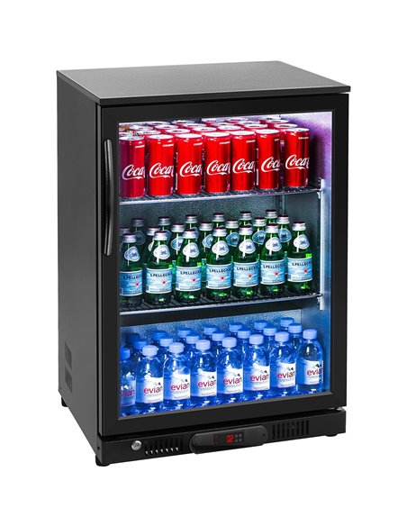 Back bar cooler 1 hinged door 128 litres Black | Stalwart DA-GN126H