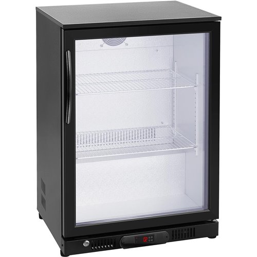 Back bar cooler 1 hinged door 128 litres Black | Stalwart DA-GN126H