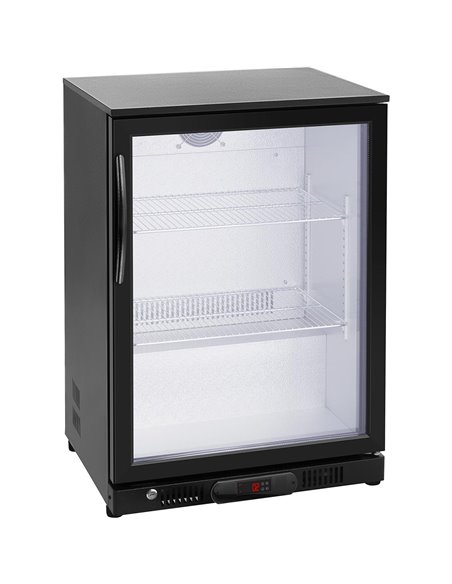 Back bar cooler 1 hinged door 128 litres Black | Stalwart DA-GN126H