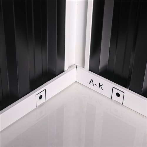 Metal Shed with Sliding door &amp Zinc Frame Width 1950mm Depth 1230mm  | Stalwart DA-MSA01