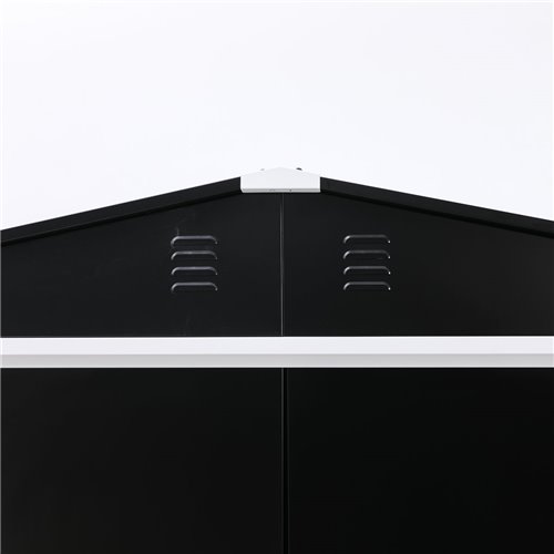 Metal Shed with Sliding door &amp Zinc Frame Width 1950mm Depth 1230mm  | Stalwart DA-MSA01