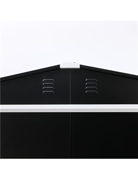 Metal Shed with Sliding door &amp Zinc Frame Width 1950mm Depth 1230mm  | Stalwart DA-MSA01