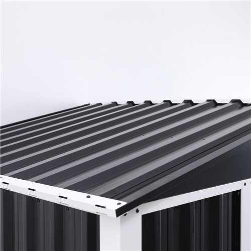 Metal Shed with Sliding door &amp Zinc Frame Width 1950mm Depth 1230mm  | Stalwart DA-MSA01