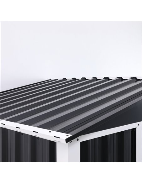 Metal Shed with Sliding door &amp Zinc Frame Width 1950mm Depth 1230mm  | Stalwart DA-MSA01