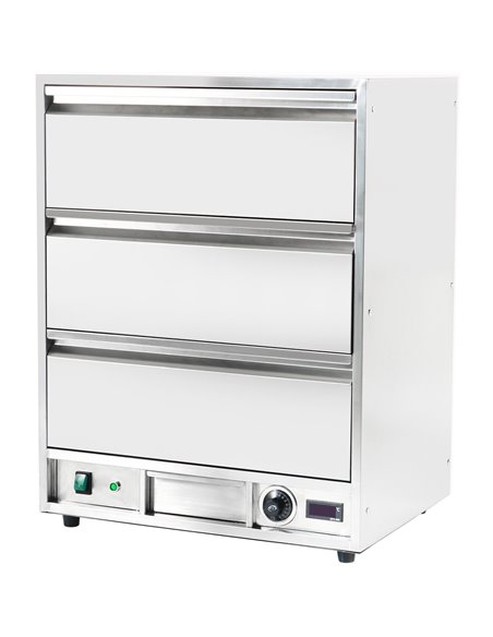 Commercial Food Warmer 3 drawers GN1/1 | Stalwart DA-WHBWD03