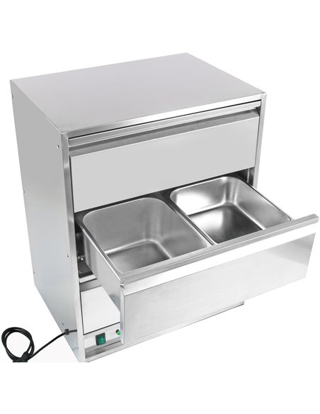 Commercial Food Warmer 3 drawers GN1/1 | Stalwart DA-WHBWD03