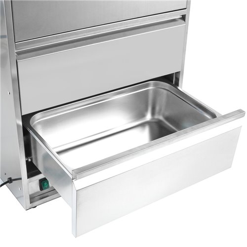 Commercial Food Warmer 3 drawers GN1/1 | Stalwart DA-WHBWD03