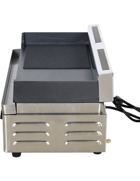 Professional Grill Electric 1 zone 2.3kW Smooth/Ribbed Cast iron top | Stalwart DA-GP5530EGW