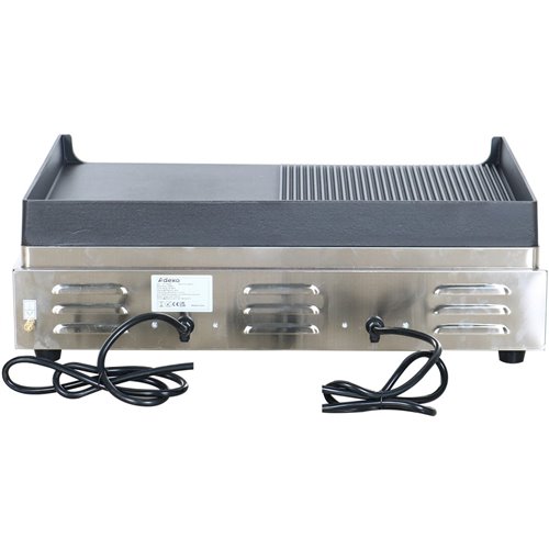 Professional Grill Electric 2 zones 4.6kW Smooth/Ribbed Cast iron top | Stalwart DA-GP7050EGW