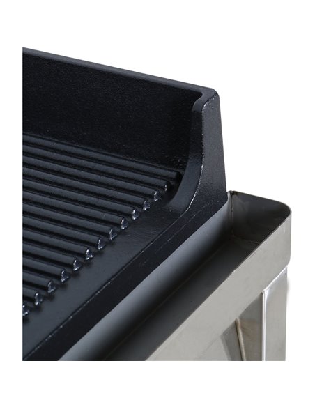 Professional Grill Electric 2 zones 4.6kW Ribbed Cast iron top | Stalwart DA-GP7050EW