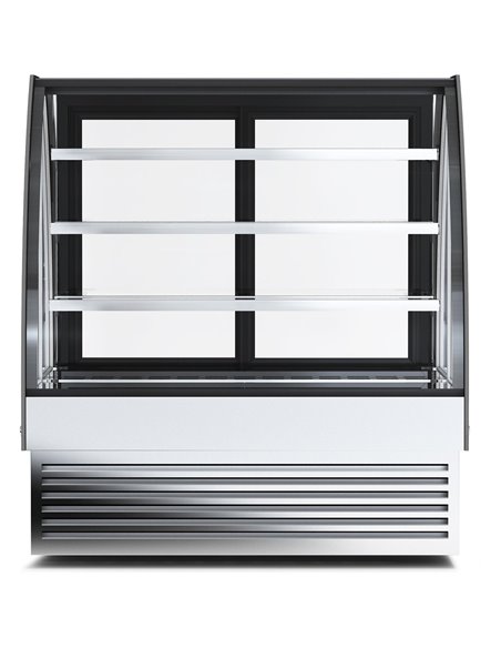 Display Merchandiser Fridge Curved Front 290 litres 3 shelves Black &amp Stainless steel | Stalwart DA-HL900S3