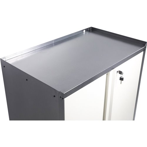 Commercial Storage Cabinet with wheels 2 Doors Grey Steel 770x460x900mm | Stalwart DA-DL1