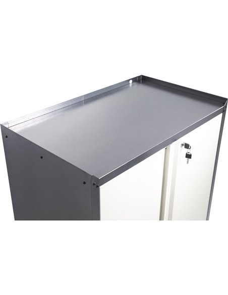 Commercial Storage Cabinet with wheels 2 Doors Grey Steel 770x460x900mm | Stalwart DA-DL1