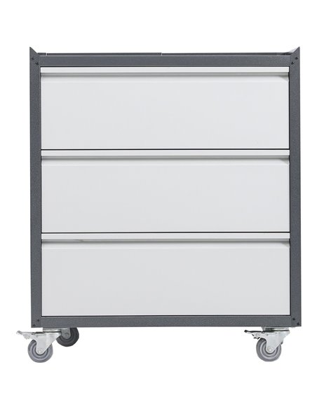 Commercial Storage Cabinet with wheels 3 Drawers Grey Steel 770x460x900mm | Stalwart DA-DL3