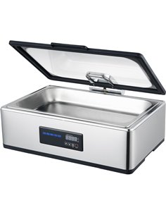 Chafing Dish Electric heating Glass lid Stainless steel 9 litres | Stalwart DA-ACFD9L02