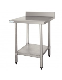 Vogue Stainless Steel Prep Table With Upstand 900mm