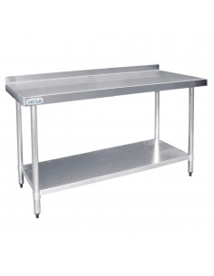 Vogue Stainless Steel Prep Table With Upstand 1200mm