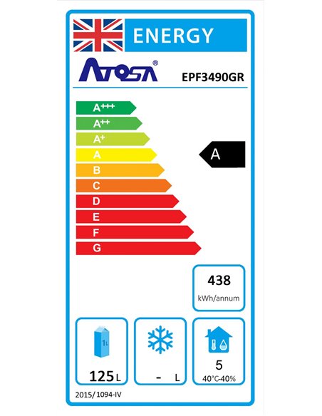 Atosa Green EPF3490GR 1 Dr + 7 Drw MarbleTop Counter