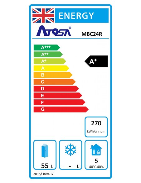 Atosa MBC24R Undercounter Cabinet Fridge 145 Litres