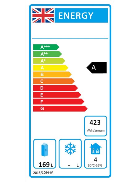 Atosa Ice-A-Cool ICE3801GR Counter Fridge 2 Door Refrigerator 300 Litres