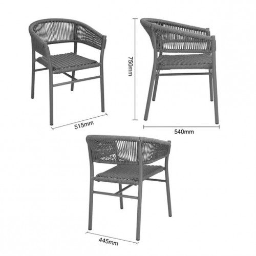 Bolero Florence Grey Mix Rope Twist...