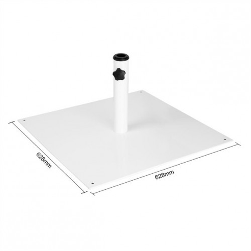 Bolero Flat Metal Parasol Base White...