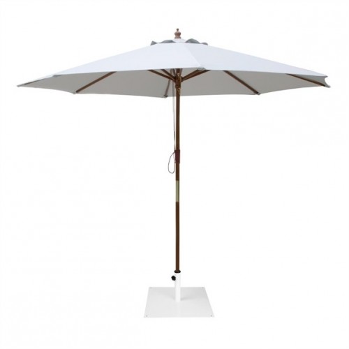Bolero Flat Metal Parasol Base White...