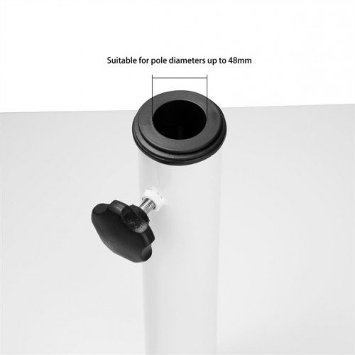 Bolero Flat Metal Parasol Base White...