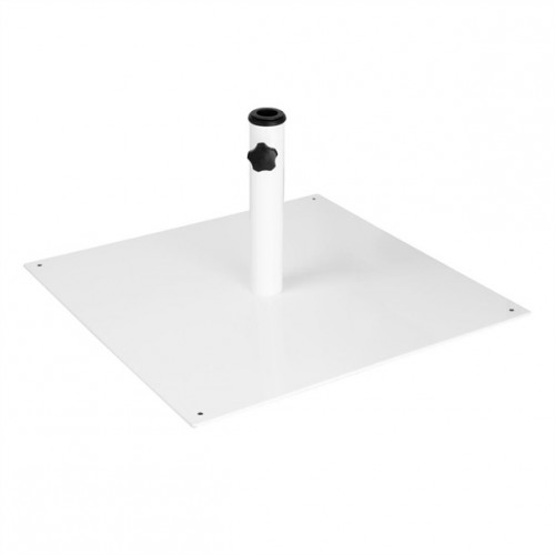 Bolero Flat Metal Parasol Base White...