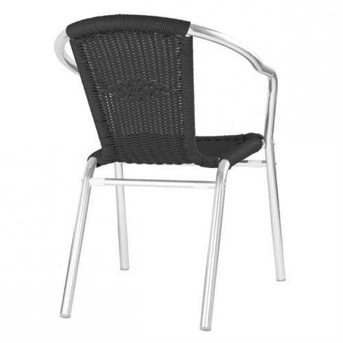 Bolero Black Wicker Chairs with...