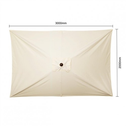 Bolero Seville Square Parasol 2x3m Cream
