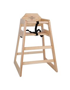Bolero DL900 Wooden High Chair Natural Wood Finish
