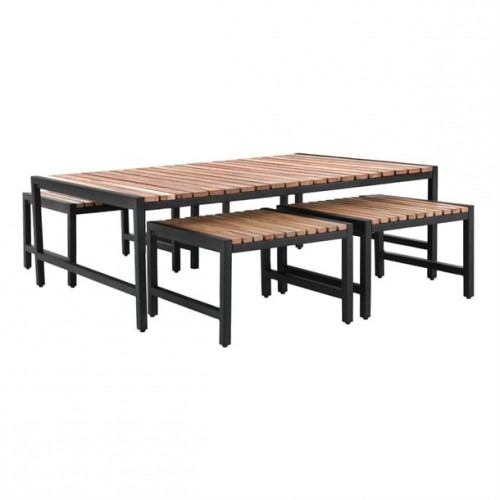 Bolero Steel and Acacia Low Coffee...