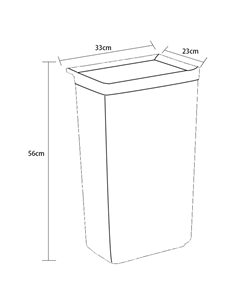 Garbage Bin for Utility carts 40 litres 330x230x560mm | Stalwart DA- ST029C 2