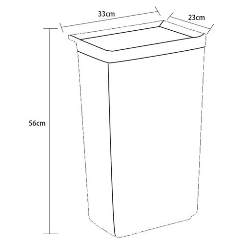 Garbage Bin for Utility carts 40 litres 330x230x560mm | Stalwart DA- ST029C