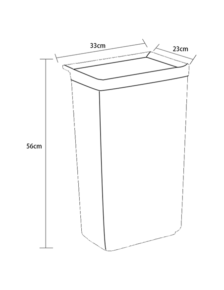 Garbage Bin for Utility carts 40 litres 330x230x560mm | Stalwart DA- ST029C