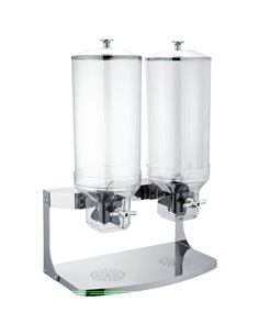 Commercial Cereal Dispenser 2x10 litres Double | Stalwart DA- SCD10B
