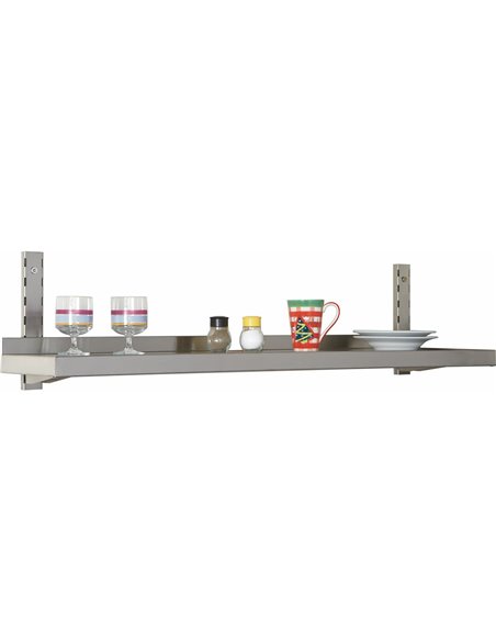 Wall shelf 1 level 1200x400mm Stainless steel | Stalwart DA- THWBS1R124