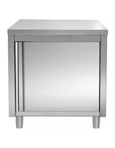Commercial Worktop Floor Cupboard Hinged door Stainless steel 600x700x850mm | Stalwart DA- VTC67SL