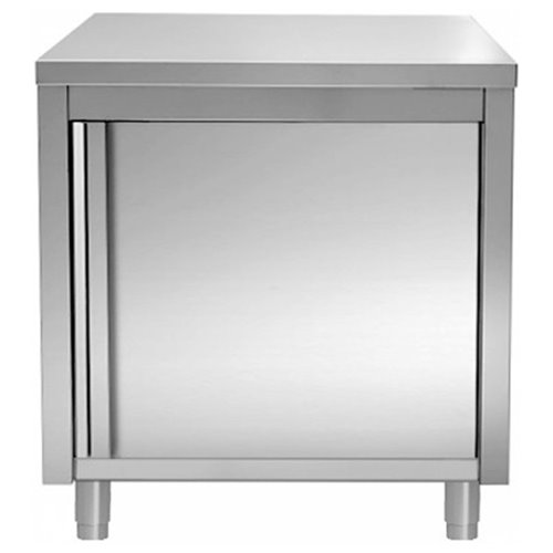 Commercial Worktop Floor Cupboard Hinged door Stainless steel 600x700x850mm | Stalwart DA- VTC67SL