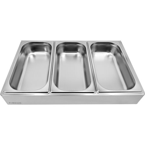 Roll top Display case 3xGN1/3 Stainless steel | Stalwart DA- CRD3